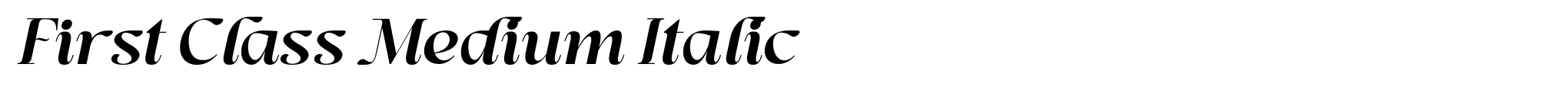 First Class Medium Italic image